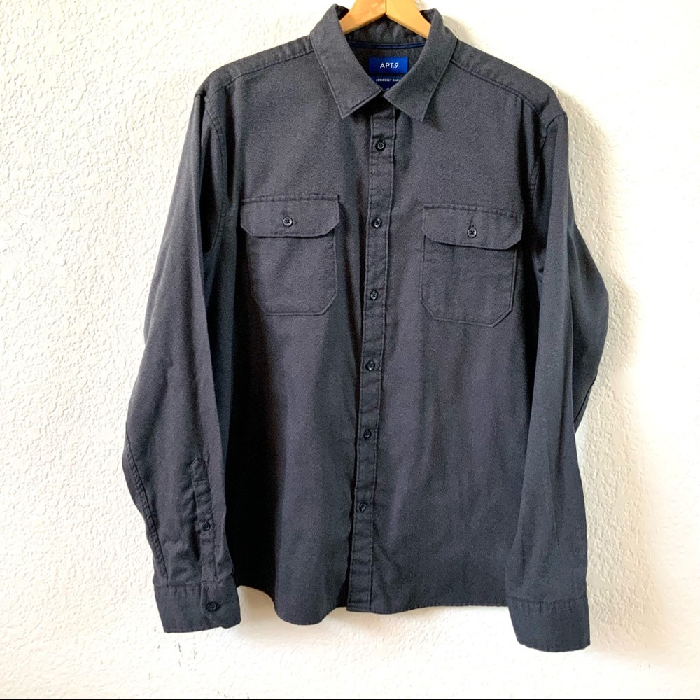Apt 9 Seriously Soft Long Sleeve Button Down, Sz XL